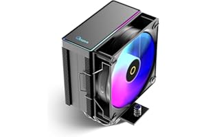 OCYPUS Gamma A40 ARGB BK CPU Cooler,100mm PWM Fan,133mm Height Single Tower Computer Compact CPU Air Cooler,4 Copper Heat Pipes,ARGB Function,Fancy Top Cover,for Intel LGA 115X/1200/1700/1851&AMD AM4/AM5