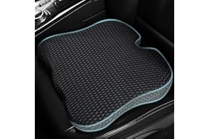 inaepeak Sitzkissen Auto für das Fahren, Keil Autositzkissen mit Memory Foam, Atmungsaktiver Mesh-Bezug/Waschbar/rutschfest, Booster Sitzkissen für kleine Menschen, LKW-Fahrer (Schwarz)