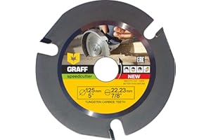 GRAFF SPEEDCUTTER Holz Sägeblatt 125 mm - Trennscheibe Holz - Kreissägeblatt zum Schnitzen, Schneiden, Formen