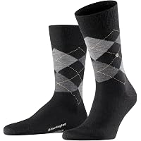 Burlington Herrensocken Newcastle Melange – Atmungsaktiv, Geruchshemmend, Mit Flacher Naht & Argyle-Muster, Einheitsgröße 40-46, 1 Paar