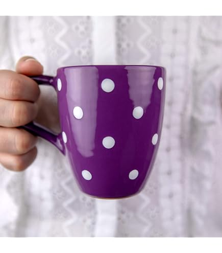 Set De 4 Tasses à Expresso Faites Main - Céramique Noire à Pois Blancs | 60 Ml, Micro-ondes Et Lave-vaisselle