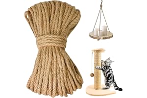 FuxFuis Corde de Jute Naturelle, 8mm×30m Ficelle de Jute Naturelle, Rouleau de Ficelle en Jute, Ficelle Corde pour Decoration, Corde de Chanvre, Corde Jardin pour Travaux Manuels, Emballage