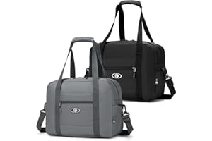 SPAHER 2X Sac de Voyage Cabine Avion 40x30x15 Air France British Airways Bagage Cabine Bagage a Main Pliable Sac de Sport Weekend Maternité Femme Homme Imperméable 20L pour Voyage Camping Gym