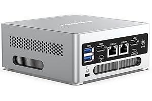 MINISFORUM Mini PC NAB6 Lite, Intel Core i5-12600H, 16GB DDR4, 512GB PCIe 4.0 SSD, 12C/16 T,jusqu'à 4,5 GHz,2 x LAN RJ45 2,5G, WiFi 6, Bluetooth 5.2, 2 x HDMI, 7 x Ports USB