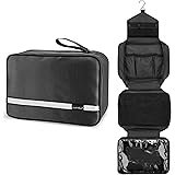 Carttiya Beauty Case da Viaggio, Borsa da Toilette per Donna Uomo Beauty Case Grande, Gancio in Metallo per Appendere