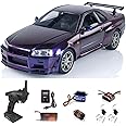 wheelfun Capo 1:8 RC Drift Car for GTR R34 Ready to Run Remote Control Racing Cars 2-Speed Transmission Motor ESC Servo GT5 Radio, THZH1505-AMZUS2-S