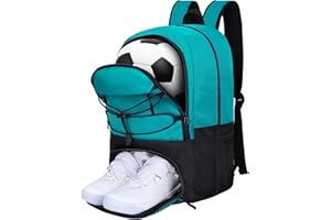 Goloni Soccer Backpack,Soccer Bag with Ball Holder & Shoe Compartment,Large Sports Bag for Basketball, Volleyball,Football