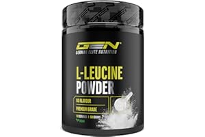 GEN GERMAN ELITE NUTRITION Leucine - 500 g de poudre - Haute pureté - Matière première de première qualité : L-leucine naturelle fermentée - Acide aminé - Sans additifs indésirables, végétalien