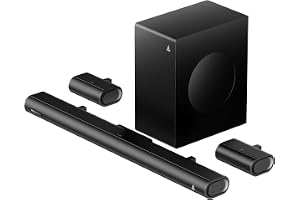 boAt Aavante Prime 5.1 5000DA, Dolby Atmos, 500W, 5.1CH w/Wired Subwoofer & Wired Satellites, Multi Compatibility, Bluetooth Sound bar, Home Theatre Soundbar Speaker (Premium Black)