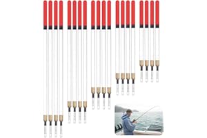 Diffaxy 20 Stück Angelposen Set, Angelzubehör für Angeln, 5 Größe Kunststoff-Angelpose und Bobber-Sortiment für Angeln in Stillem und Fließendem Wasser