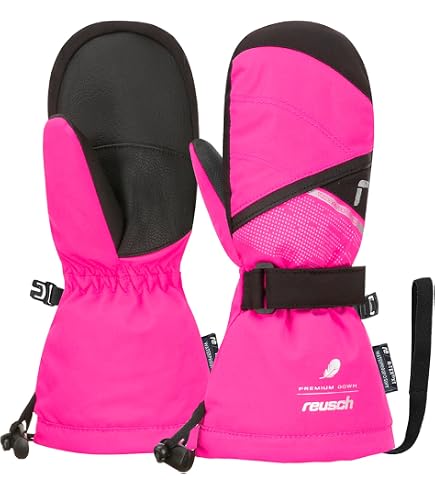 Reusch Lando R-Tex Guanti Invernali Super Caldi, Impermeabili E Traspiranti – Piuma Vera, Chiusura A Coulisse, Taglia 5.5 Per Bambini E Ragazzi