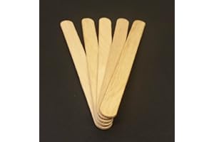 CANDY RUSH 100 114mm Natural Wooden Lolly Stick – Packed by The CandyRush™ Charity – for Kids Crafts Cake/Ice Pop & Models