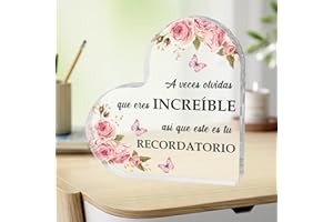 XIOABRE Regalos Motivador Regalo Reyes Mujer San Valentin Regalos Mujer Placa Acrilico Amor Regalo Inspiración Regalos Profesora Regalo Mama Regalo Hermana Amigas Regalos Para Mujer Regalos Navidad Originales