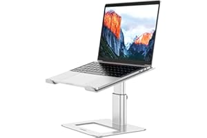 BESIGN LSX3S Supporto PC portatile, Supporto per portatile ergonomico in Alluminio, Supporto per laptop compatibile con portatili da 10-14" (Metallo Argento)