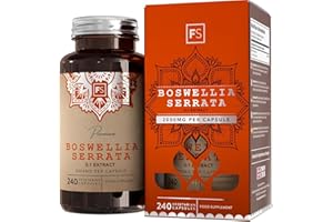 FOCUS FS Boswellia Serrata Capsules | 240 Boswellia Serrata Extract High Strength Capsules - 2000mg per Serving | Frankincense Resin Supplement | Non-GMO, Gluten & Allergen Free | Made in The UK