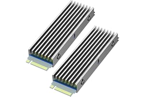 GLOTRENDS M.2 Heatsink with M.2 Screws and Thermal Pads for Single/Dual Sided Chip M.2 SSD, PC/PS5/PS5 Slim Installation (2 Packs)