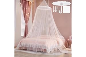 GTDOOCE Ciel de Lit,Moustiquaire de Lit 60x250x1100cm,Moustiquaire Lit,Moustiquaire Dome,Mosquito Net pour Le Camping,la Maison,Le Jardin