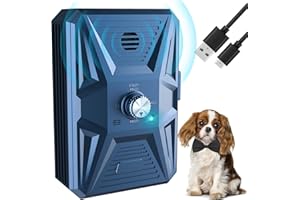 BUBBACARE Anti Aboiement pour Chien, Dispositif Anti Aboiement ,33 Pieds Rechargeable Dispositif Dissuasion pour Petits et Grands Chiens Exterieu, Anti-Aboiement Chiens Ultrason pour Chien Anti Aboiements pour