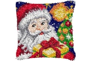 YOOTOM Set di ganci per tappeti fai da te, Kit Gancio di Tappeto, kit di federe per cuscino, Christmas Latch Pillow Kits 43x43cm