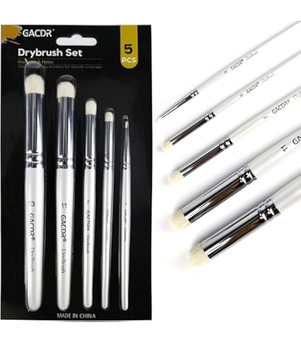 The Army Painter | Masterclass Drybrush Set | 3 Sizes Hobby Drybrushes | Goat Hair Brush Set | 15mm Mighty Drybrush, 12mm Moderate Drybrush - View #2