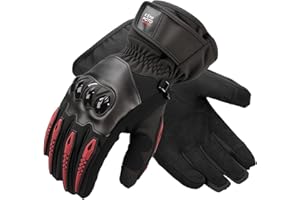 KEMIMOTO Gant Moto Hiver Imperméable Homologués, Deux Doigts Écran Tactile, Protection Intégrale et Protection Legère et Chaude, Convient Aux Activités Hivernales