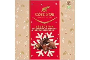 MONDELEZ Côte d’Or – Boîte Sélection – Assortiment de Chocolats – 34 Pièces – 4 Recettes : Mini Roc, Carrés, Mini Bouchée et Mignonnette – Idée Cadeau Noël – Chocolat à Offrir – 1 x 349 g