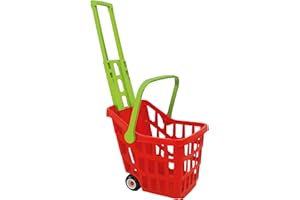 URBN-TOYS Kids Shopping Trolley Pretend Play Simulation (Red)