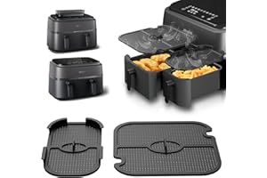 DICTIEN Grille Anti Projection Air Fryer pour Philips Dual Basket 9l, Accessoire Air Fryer pour Philips Serie 3000 NA350/Serie 5000 NA550, Grille Anti Projection Airfryer Protection Efficace Spirale Chauffant