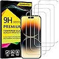 4youquality [4-Pack[Full Coverage] Screen Protector for iPhone 14 Pro (6.1-Inch), Tempered Glass Film, [LifetimeSupport][Impact-Protection][Anti-Shatter][Anti-Scratch]