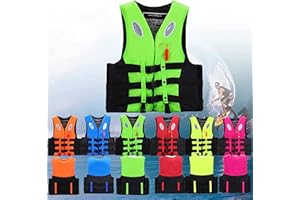 JIcloun Giubbotto di Salvataggio per Adulti/Bambini, Gilet da Nuoto in Neoprene Giubbotto Salvagente per Kayak, Sport Acquatici, Canottaggio, Paddleboarding