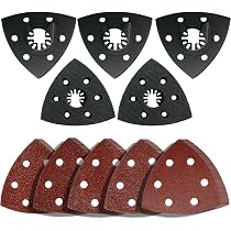 4 Plateaux Ponçage Triangle 93mm + 24 Papiers Abrasifs - Kit Multi-Outils