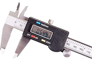 AKORD 150mm (6 Inch) High Precision Steel Electronic Digital Caliper Vernier Gauge with Large LCD Screen Micrometer + Hard Packing Case