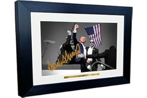 Kitbags & Lockers Cornice portafoto autografata da Donald Trump Presidente del Rally Repubblicano, formato A4, 30 x 20 cm, idea regalo
