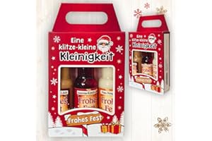 ‎AV ANDREA VERLAG 3er Box Weihnachtsliköre - Eine klitzekleine Kleinigkeit - Nuss Nougat Amarena Kirsch Schoko Sahne Likör | Geschenk zu Weihnachten in schöner Geschenkverpackung