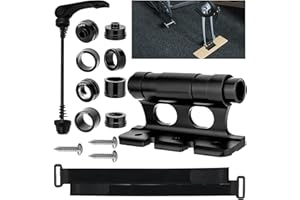 Nizirioo Soporte de horquilla para bicicleta con liberación rápida: aleación de aluminio, soporte de horquilla de liberación rápida, adaptador de eje con 4 pares de tapas laterales para bicicleta de