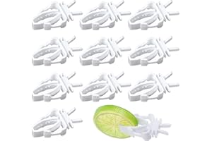 OULIGAY 10 Pcs Bird Cage Food Holder, Millet Holder for Bird Cage, Parrot Fruit Vegetable Clips Plastic Birds Cages Feeder Clip for Budgie Parakeet Cockatoo Macaw Cockatiel Conure Budgie Treats Cages