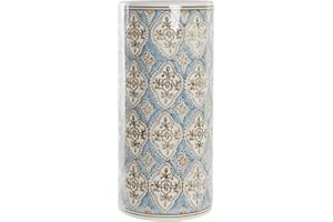 DONREGALOWEB Paragüero Porcelana Blanco y Azul paraguas19,5X45 cm