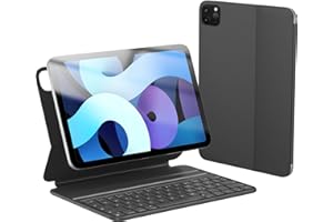 ‎HOU HOU iPad Air 5. Gen 2022 Tastatur, iPad pro 11-Zoll-Tastatur (4./3./2./1st), iPad Air 4. Gehäuse mit Tastatur, Folio, Magnetaufladung, Ultra Slim,QWERTZ-Layout,Schwarz…
