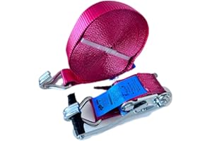 FLEXMO | 4 Stück Spanngurt | 5000kg | 6m Spanngurte mit Ratsche 2 teilig | zweiteilig mit Haken Ratschengurt Zurrgurte rot 50mm 5000 daN 5t Industrie | Qualität von KÖGL