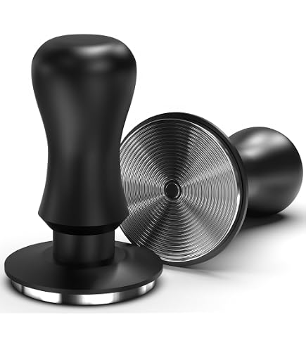 Tamper à Café à Ressort 54mm - Pression Constante 13,6 Kg, Auto-nivelant, Poignée En Noyer - 9