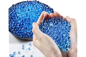 lohill 40000 PCS Blaue Wasserperlen, wasserperlen blau,wasserperlen 8mm,Pflanzen Wiederverwendbare Wasserperlen für Vase Füller, 7-8MM Gel-Kugeln, Dekoration für Blumen, Hochzeit, Weihnachten, Garten