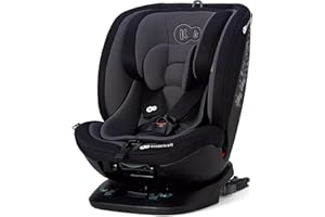KK KINDERKRAFT Kinderkraft Seggiolino Auto XPEDITION, Girevole sulla Base a 360°, Isofix, Reclinabile, Poggiatesta Regolabile, Cuscino Riduttore, Bambini da Gruppo 0+/1/2/3, 0-36 Kg, Nero