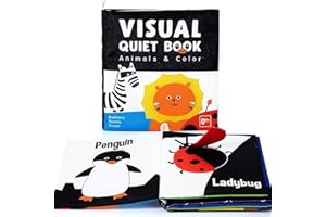 beiens Libro Interactivo Bebe, Libros de Tela para Bebes Recien Nacido Niños, Libro de Juguetes Aprendizaje y Educativo Blandos, Animales Libro Sensorial Suave de Actividades para Bebé Niños y Niñas