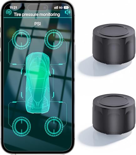Moman Moto TPMS – Sistema Di Monitoraggio Pressione Pneumatici Con 2 Sensori, App IOS, Allarme In Tempo Reale, Resistente IP67, Per Moto, ATV E UTV