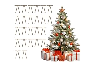 Cosmeria 24 lazos para árbol de Navidad de terciopelo caqui, para decoración de árboles, decoración de Navidad para regalos y coronas