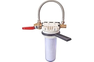 AQUAWATER 106635 Aquawater-106635-Filtro Singolo by-Pass Brevettato EZ-120 e Cartuccia anticalcare multiazione connessione Facile di Nuova Generazione Senza Attrezzi-6 Mesi