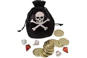 Amscan Trésor du pirate (sacs à main, pièces de monnaie, pierres précieuses) Multicolore
