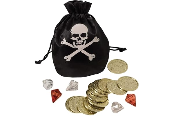 Amscan Trésor du pirate (sacs à main, pièces de monnaie, pierres précieuses) Multicolore