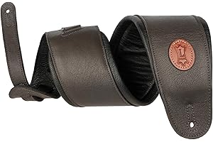 Levy's Leathers MSS2-4-DBR - Correa para guitarra de cuero, color marrón