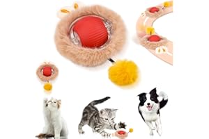 JADYON Katzenball Elektrisch, Interaktives Katzenball Spielzeug, Chewie Rolling Ball, Interaktives Hunde Ball Spielzeug Mit Usb Aufladbar, Drei Arbeitsmodi, 360° Rolling Smart Balls FüR Katzen Und Hunde